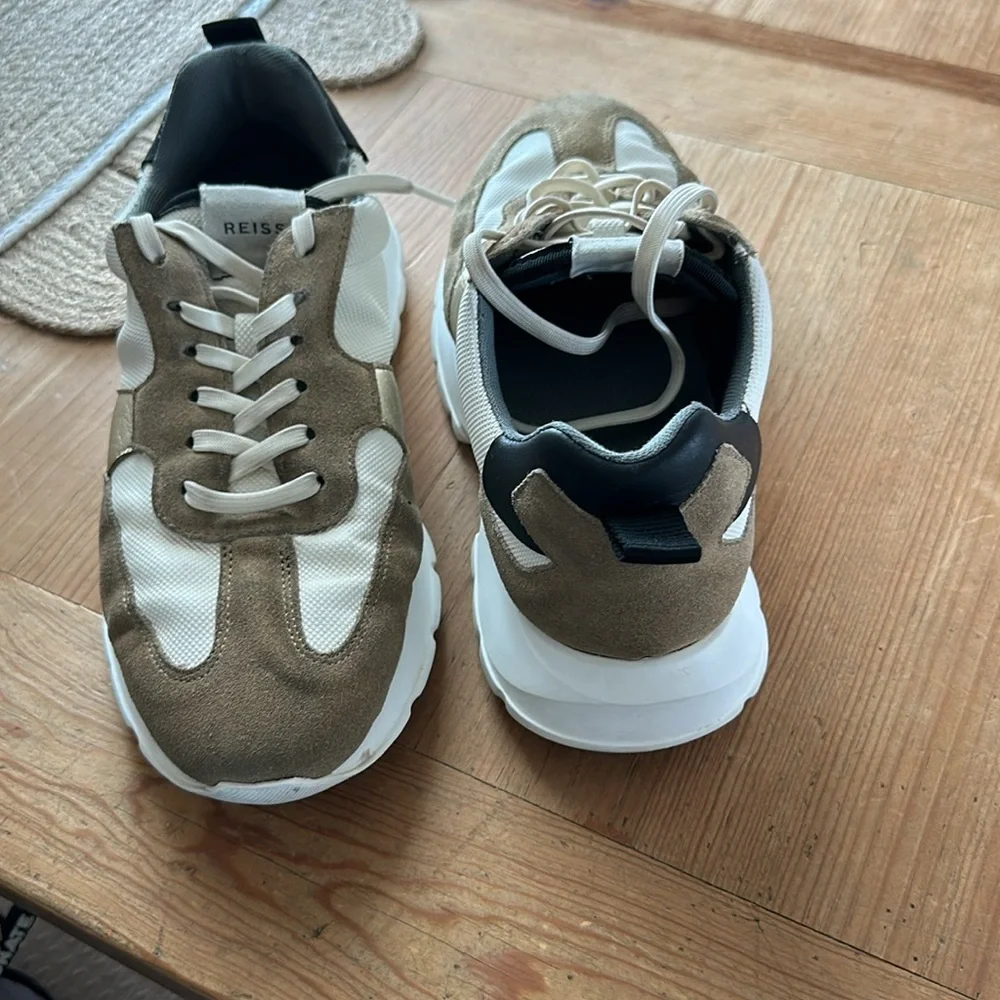 Reiss Beige and White Women's Sneakers